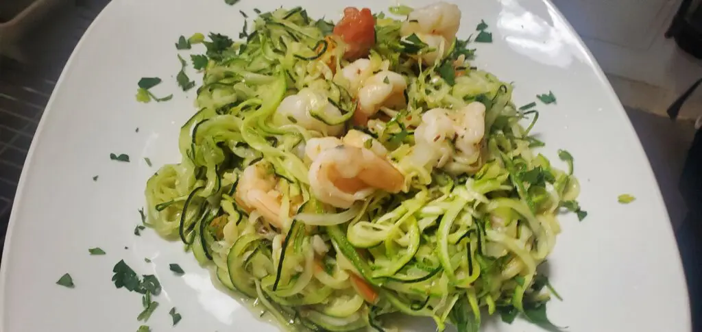Zucchini Pasta & Shrimp